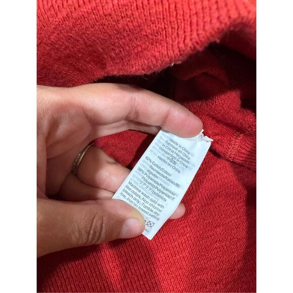 Madewell red mock neck pullover sweater size medium - Picture 5 of 7